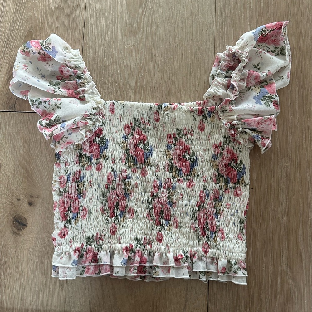 Flowers by Zoe Floral Cropped Top